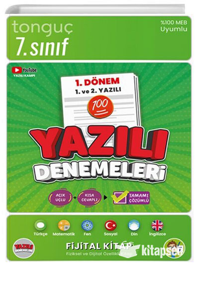 7- Sınıf Yazılı Denemeleri 1- Dönem 1 ve 2- Yazılı Tonguç Akademi